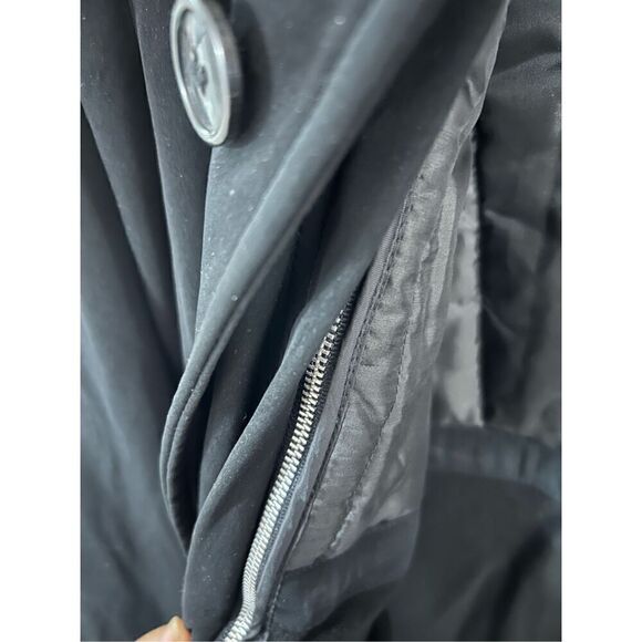 Ralph Lauren Large (L) Wool Blend Black Jacket Removable Liner Rain Stain Repell - Picture 4 of 8